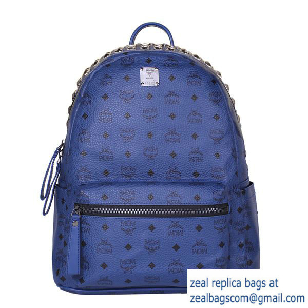 High Quality Replica MCM Medium Top Studs Backpack MC4232 Royal - Click Image to Close